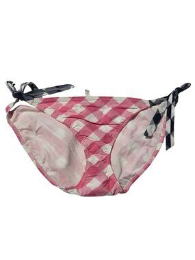 American Eagle Pink Gingham Bikini Bottom Size XL Tie Side Swimsuit Swimwear